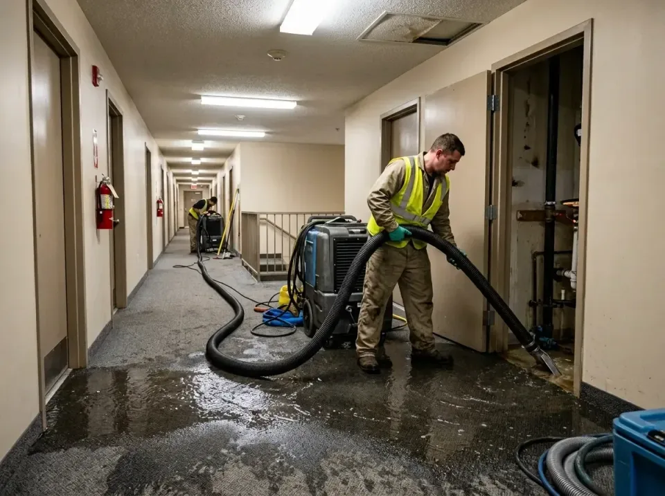 multi-unit-apartment-hallway-f-005 — frequently asked questions, Emergency Burst Pipe Water Extraction & Removal in Toppenis…
